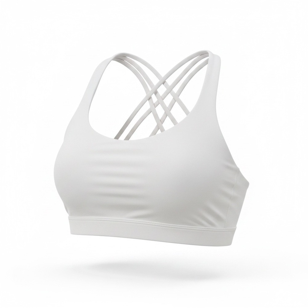 Lululemon Free to Be Bra Wild Light Pink Strappy Yoga Sports Bra Size 10